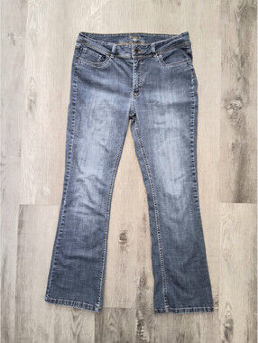 Riders by Lee Women's 14, 32x29 Blue Stretch Mid Rise Medium Wash Bootcut Jeans